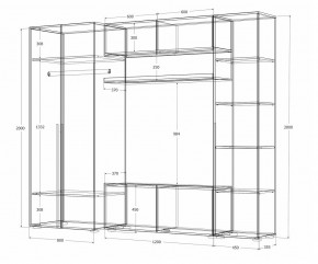 Гостиная Норден (Дуб Крафт белый) в Кургане - kurgan.mebel24.online | фото 4