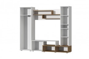 Гостиная Юна (Белый текстурный/Дуб крафт золотой) в Кургане - kurgan.mebel24.online | фото 2