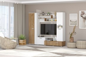Гостиная Юна (Белый текстурный/Дуб крафт золотой) в Кургане - kurgan.mebel24.online | фото 3