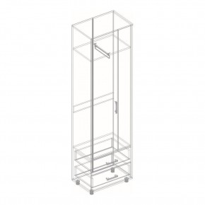 ГРАФ Шкаф 2-х створчатый с 2 ящиками (темно серый) в Кургане - kurgan.mebel24.online | фото 2