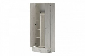 ИТАЛИЯ ШК1Я-800 Шкаф 2дв, 1ящ (дуб крафт белый) в Кургане - kurgan.mebel24.online | фото 2
