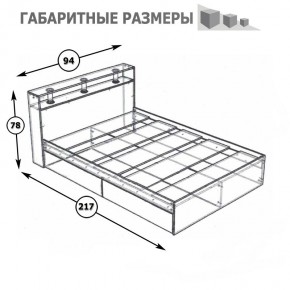 Камелия Кровать 0900, цвет венге/дуб лоредо, ШхГхВ 93,5х217х78,2 см., сп.м. 900х2000 мм., без матраса, основание есть в Кургане - kurgan.mebel24.online | фото 4