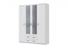 КАНТРИ Шкаф ШР-4 с 2 зерк. (белый) ЛАК в Кургане - kurgan.mebel24.online | фото