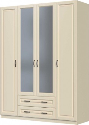 КАНТРИ Шкаф ШР-4 с 2 зерк. (слоновая кость) ЛАК в Кургане - kurgan.mebel24.online | фото