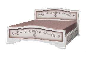 КАРИНА-6 Кровать из массива  (Дуб молочный) с 2-мя ящиками в Кургане - kurgan.mebel24.online | фото 2