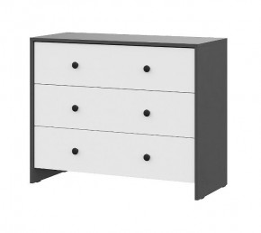 Комод 3 ящика "Дольче" (графит/белый) в Кургане - kurgan.mebel24.online | фото