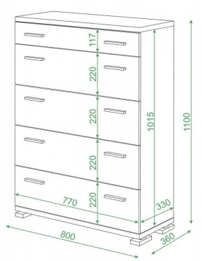 Комод Домино Лайт КМ-2 в Кургане - kurgan.mebel24.online | фото 2