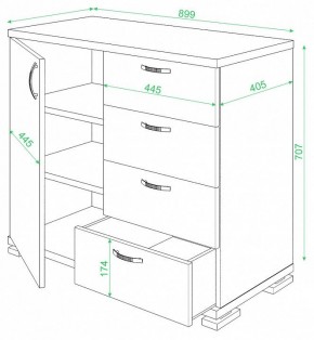 Комод Домино ТБ-4МН в Кургане - kurgan.mebel24.online | фото 2