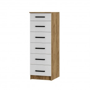 Комод Евро КМ-04 (крафт/белый) в Кургане - kurgan.mebel24.online | фото
