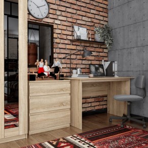 Комод КАСТОР с тремя ящиками, цвет Дуб Сонома в Кургане - kurgan.mebel24.online | фото 3