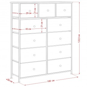 Комод Leset Линкс 11 ящиков (МДФ) в Кургане - kurgan.mebel24.online | фото 12
