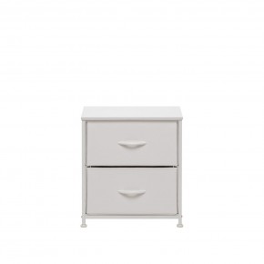 Комод Leset Линкс 2 ящ. (к/з), Каркас Белый, ящики Белые в Кургане - kurgan.mebel24.online | фото 1