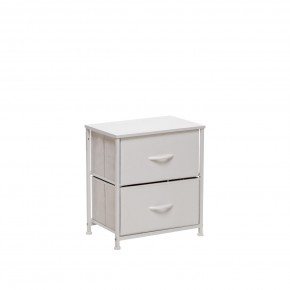 Комод Leset Линкс 2 ящ. (к/з), Каркас Белый, ящики Белые в Кургане - kurgan.mebel24.online | фото 2