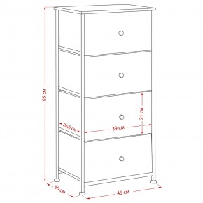 Комод Leset Линкс 4 ящика (МДФ) в Кургане - kurgan.mebel24.online | фото 12