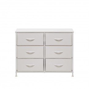 Комод Leset Линкс 6 ящ. (к/з), Каркас Белый, ящики Белые в Кургане - kurgan.mebel24.online | фото 1
