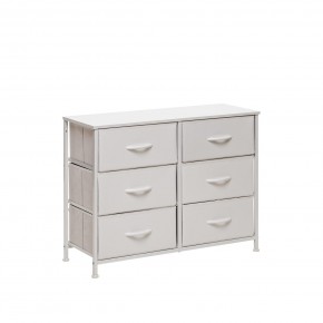 Комод Leset Линкс 6 ящ. (к/з), Каркас Белый, ящики Белые в Кургане - kurgan.mebel24.online | фото 3