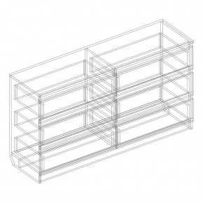 Комод с 6 ящиками 1400 "Бьянко" (Белый лофт) в Кургане - kurgan.mebel24.online | фото 3