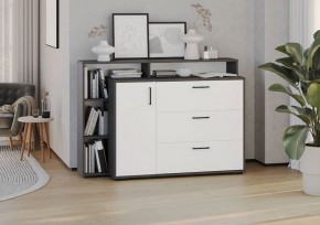 Комод с дверкой и тремя ящиками (графит/белый) в Кургане - kurgan.mebel24.online | фото 3