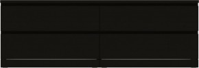 Комод Варма 4Д низкий с четырьмя выдвижными ящиками, цвет ясень черный в Кургане - kurgan.mebel24.online | фото 2