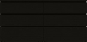 Комод Варма 6Д большой с шестью выдвижными ящиками, цвет ясень черный в Кургане - kurgan.mebel24.online | фото 2