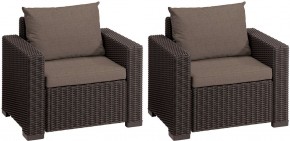 Комплект кресел Калифорния (California chair) коричневые в Кургане - kurgan.mebel24.online | фото 2