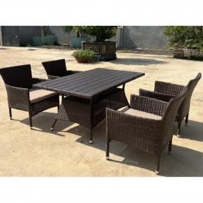 Комплект мебели из иск. ротанга AM-196B/T196 Brown 4Pcs (4+1) в Кургане - kurgan.mebel24.online | фото 3
