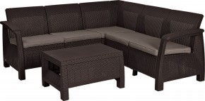 Комплект мебели угловой Корфу Релакс Сет (CORFU II RELAX SET) коричневый в Кургане - kurgan.mebel24.online | фото 2