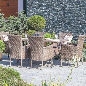 Комплект плетеной мебели AFM-195-6Pcs Beige (6+1) в Кургане - kurgan.mebel24.online | фото 1