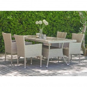 Комплект плетеной мебели AM-196/T196 Beige 4Pcs (4+1) в Кургане - kurgan.mebel24.online | фото