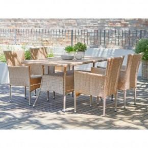 Комплект плетеной мебели AM-196/T196 Beige 4Pcs (4+1) в Кургане - kurgan.mebel24.online | фото 2