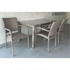 Комплект плетеной мебели T256C/Y376C-W85 Latte (4+1) + подушки на стульях в Кургане - kurgan.mebel24.online | фото 2