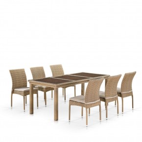 Комплект плетеной мебели T365/Y380B-W65 Light Brown (6+1) в Кургане - kurgan.mebel24.online | фото 1