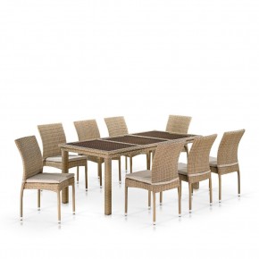 Комплект плетеной мебели T365/Y380B-W65 Light Brown (8+1) в Кургане - kurgan.mebel24.online | фото 1
