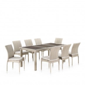 Комплект плетеной мебели T365/Y380C-W85 Latte (8+1) + подушки в Кургане - kurgan.mebel24.online | фото 1