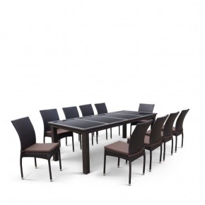 Комплект плетеной мебели T438/Y380A-W53 Brown (10+1) в Кургане - kurgan.mebel24.online | фото 2