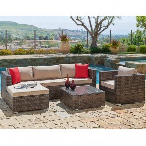 Комплект плетеной мебели  YR821 Light Brown в Кургане - kurgan.mebel24.online | фото 1
