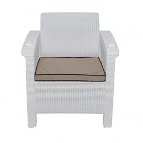 Комплект уличной мебели Yalta Premium Terrace Set (Ялта) белый (+подушки под спину) в Кургане - kurgan.mebel24.online | фото 6