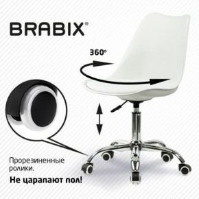 Кресло стул BRABIX "Eames MG-310 CH", хром, пластик белый, экокожа белая, 532923 в Кургане - kurgan.mebel24.online | фото 7