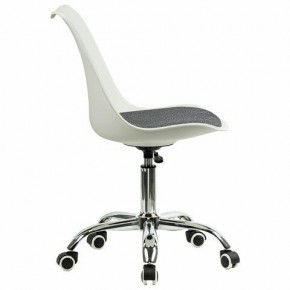 Кресло стул BRABIX "Eames MG-310 CH", хром, пластик белый, ткань серая, 532924 в Кургане - kurgan.mebel24.online | фото 3