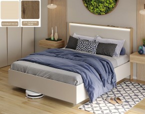 Кровать (Бежевый песок U156 ST9/Дуб Галифакс Табак) 1600 в Кургане - kurgan.mebel24.online | фото
