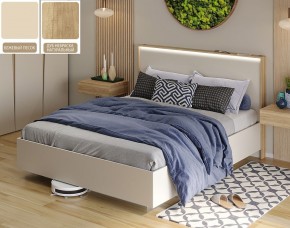 Кровать (Бежевый песок U156 ST9/Дуб Небраска натуральный) 1600 в Кургане - kurgan.mebel24.online | фото