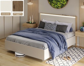 Кровать (Бело-серый U775 ST9/Дуб Галифакс Табак) 1600 в Кургане - kurgan.mebel24.online | фото
