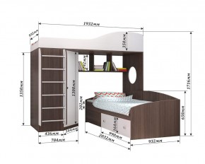 Кровать-чердак Кадет 2 с металлической лестницей в Кургане - kurgan.mebel24.online | фото 2