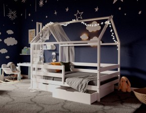 Кровать-домик 80*160 Белый в Кургане - kurgan.mebel24.online | фото