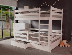 Кровать двухъярусная без крыши 80*160 Белый в Кургане - kurgan.mebel24.online | фото 1