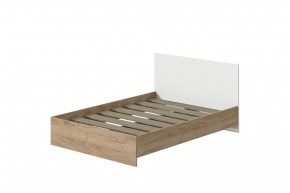 Кровать Эконом 1200 (Дуб крафт золотой/Белый текстурный) в Кургане - kurgan.mebel24.online | фото