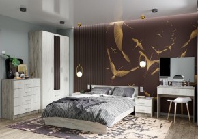 Кровать Гармония КР-602 1400 Дуб крафт серый/Дуб крафт белый в Кургане - kurgan.mebel24.online | фото 2