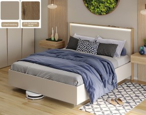 Кровать (Серый камень U727 ST9/Дуб Галифакс Табак) 1600 в Кургане - kurgan.mebel24.online | фото