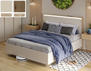 Кровать (Светло-серый U750 ST9/Дуб Галифакс Табак) 1600 в Кургане - kurgan.mebel24.online | фото