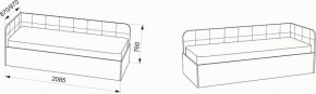 Кровать Зарина угловая Newtone light beige угол левый в Кургане - kurgan.mebel24.online | фото 4